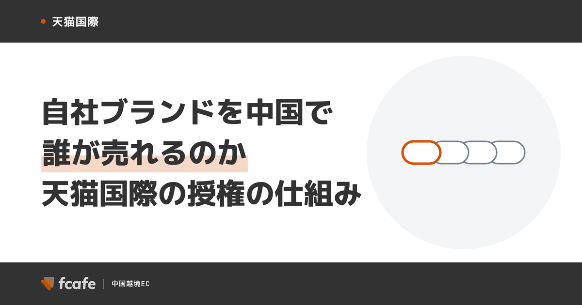 自社ブランドを中国で誰が売れるのか — 天猫国際の授権で販売者を絞り込む仕組み