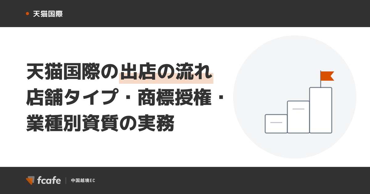 天猫国際の出店の流れ 店舗タイプ・商標授権・業種別資質の実務