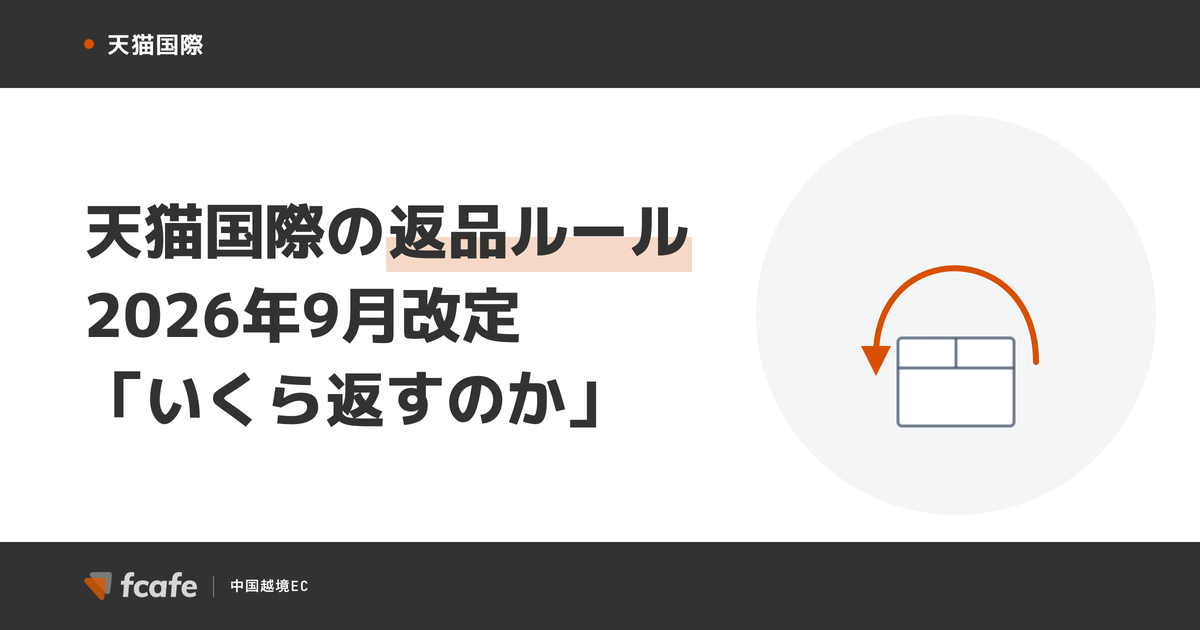 天猫国際の返品・返金ルール2026年9月改定 — 返金額と税費の負担区分
